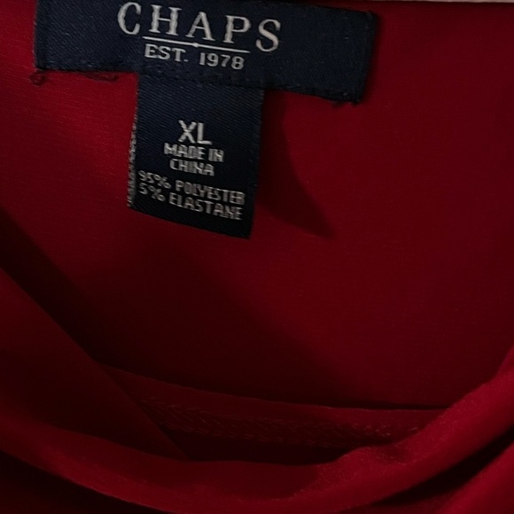 Chaps Women’s Solid Red Mid Length Dress, size XL - Picture 4 of 15